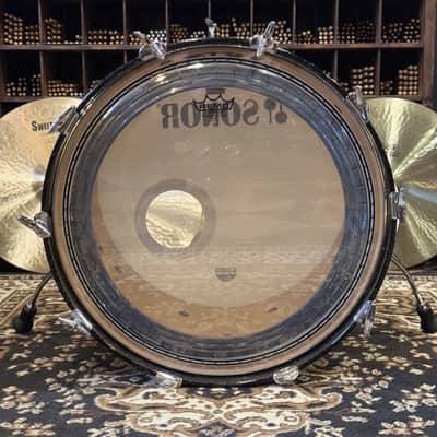 VINTAGE 1980's Sonor 16x20 Hilite Bass Drum in Black Diamond image 4