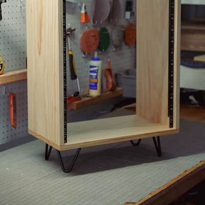 Handcrafted Solid Wood 14U Studio Equipment Rack in New Zealand Pine image 5