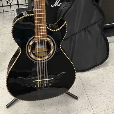 Alvarado Bajo Quinto Black Acoustic 10 String Guitar image 1