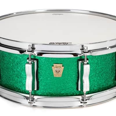 Ludwig Classic Maple Snare Drum - 5 x 14-inch - Green Sparkle image 2