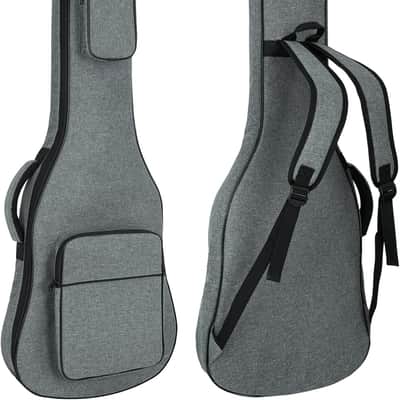 Electric Guitar Bag Padded Electric Guitar Gig Bag 11.5mm Padding Soft Guitar Case with Neck Strap, Back Hanger Loop, Grey image 1