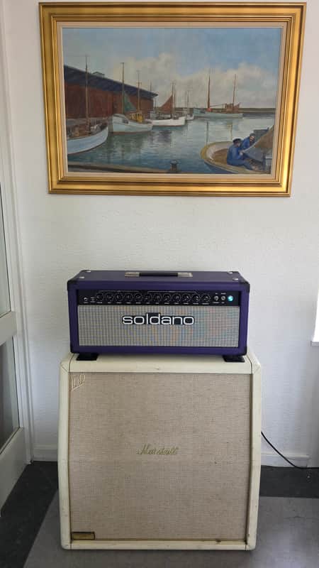Soldano Lucky 13 100 Watt Guitar Amplifier Head Purple! Two amps in One: Fender Twin and Marshall JMP! Post-SLO 100w Amp RARE image 1