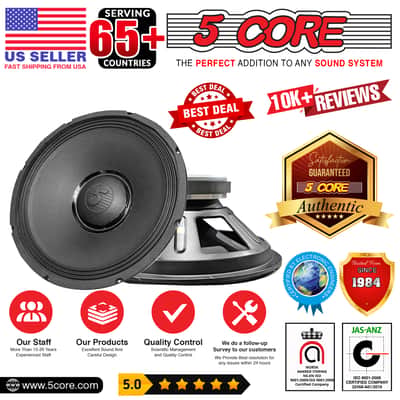 5 Core 15 inch Subwoofer with PA DJ Speaker 250W RMS, 2500W PMPO, 2.5" Voice Coil Bild 19