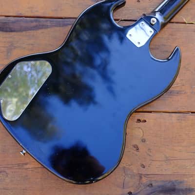 Vintage Fujigen SG Copy NEW FRETS! (Encore) ca 1966 - Black MIJ W/Hagstrom image 5