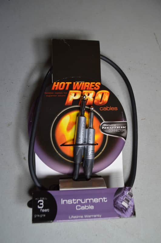 Hot Wires IC3NN 3 feet instrument cable Neutrik Connectors set of 2 cables image 1