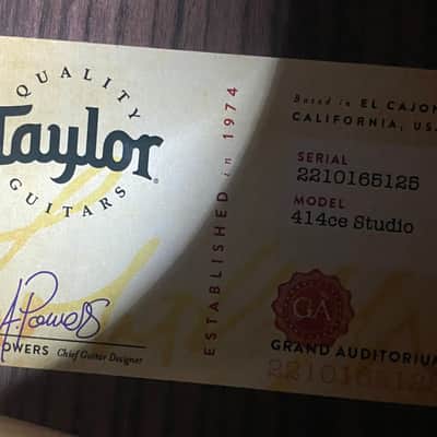 NEW! Taylor 414ce Studio Acoustic-Electric Guitar - Natural - 4.7lbs - Authorized Dealer - G06252 image 4
