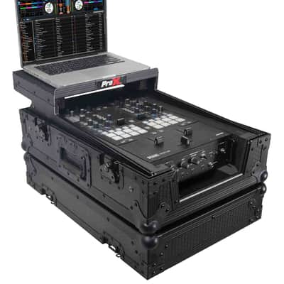 ProX XS-M11LTBL Pioneer DJM-S11 or Rane 72 MK2 Mixer Flight Case with Laptop Shelf - Black image 5
