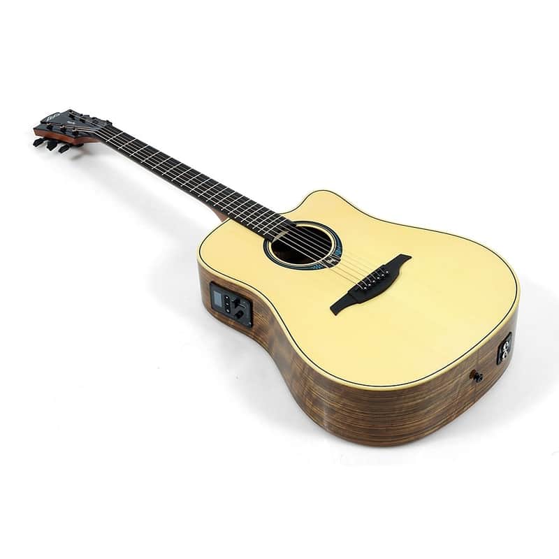Lag Guitars Tramontane HyVibe THV20DCE Dreadnought Acoustic-Electric Smart Guitar Regular Natural image 1