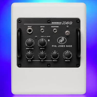 Phil Jones X4C Nanobass 35-Watt 1x4" Bass Combo, White, Multi Ins. combo w/Bluetooth, USB Power Bank Input image 3