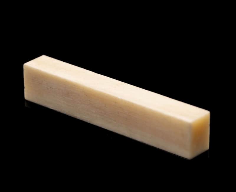 Tone Ninja Genuine Bone Nut Blank, Unbleached 5/16" thick NUT-NU26 image 1