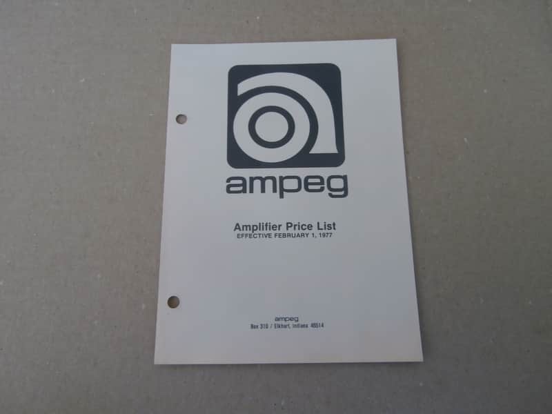 Vintage February 1977 Ampeg Amplifier Price List! Rare, Original Case Candy, Paperwork! image 1
