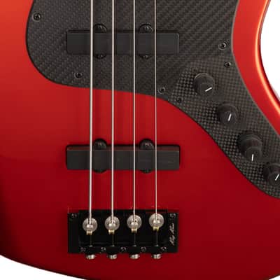 Brubaker JXB-4 Standard Bass Guitar, Tangerine Metallic - Mint Open Box image 6