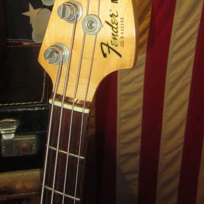 1978 Fender Musicmaster Bass Red image 3