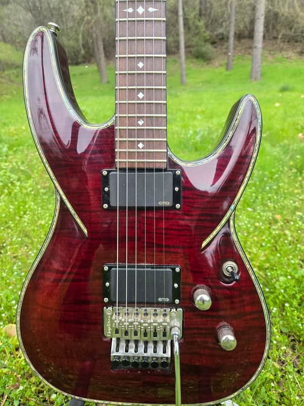 DBZ Barchetta Eminence series Floyd Rose flame Maple top translucent black cherries 7.5 lb 2011 - Translucent black cherry image 1