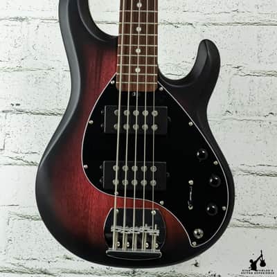 Sterling by Music Man StingRay Ray5HH Limited-Edition 5-String Bass Guitar - Ruby Red Burst Satin (#3618) image 1