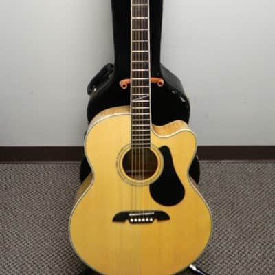 Alvarez AJ60SC NAT Flame Maple Jumbo Cutaway Acoustic/Electric Guitar Natural Blonde image 1