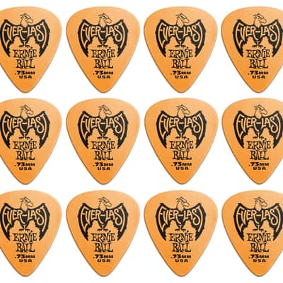 ERNIE BALL 9190 Everlast Pick Pack 073mm Plektren orange (12 Stück) image 2
