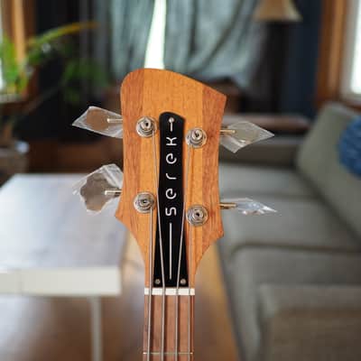 Serek Basses Sacramento 2017 - 34" Scale, Solid Body, Natural Mahogany image 4
