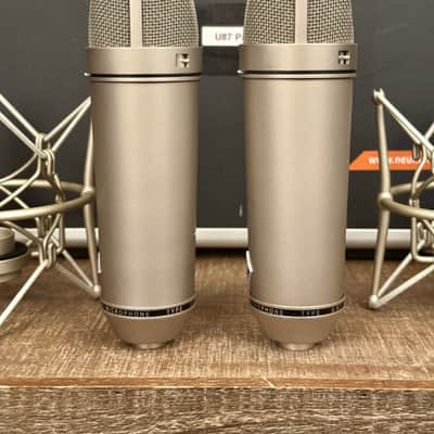 Vintage Neumann U 87 Condenser Microphone Stereo Pair. Close SN. Great Shape U87 1982 image 3