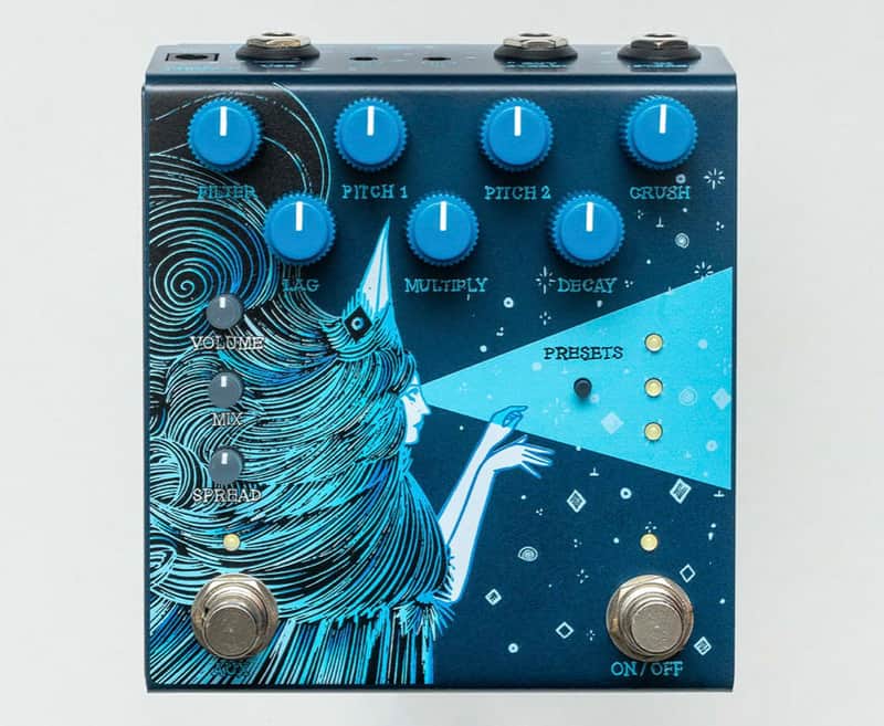 Old Blood Noise Endeavors Dark Star Stereo Soundscape Reverb Pedal 2024 - Blue- New! image 1