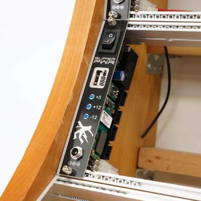 Custom 15U 104HP Wooden Eurorack Case w/ Synth Rotek Super Power Modules #52894 image 8