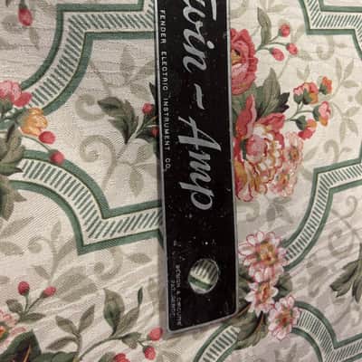 Fender  Twin Amp  1960-61 - Brown Face Plate extra holes Wall Art? image 3
