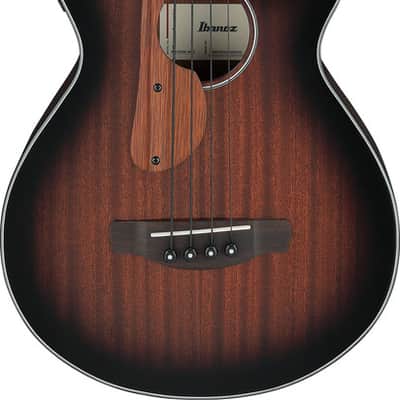 Ibanez AEGB24EMHS - 4 String Acoustic Electric Bass Guitar - Mahogany Sunburst High Gloss (AEGB24EMHS) image 15