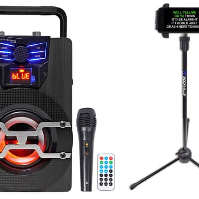 Technical Pro WASP420 Bluetooth Karaoke Machine System w/LED's+Mic+Tablet Stand image 1