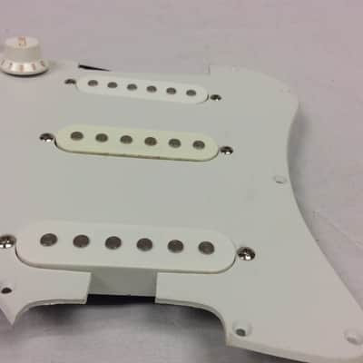 Stratocaster Style Loaded Pickguard White image 4