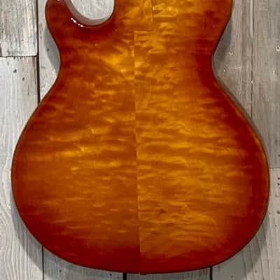 Rare 2002 Bunker BAT 375 Semi Hollow Cutaway Electric Guitar, Amberburst Finish   Pro Setup Includes very Nice Gibson Case ! image 11