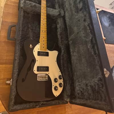 Fender Modern Player Telecaster Thinline Deluxe 2012 - 2018 - Black Transparent image 1