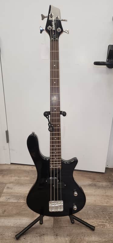 Washburn T12 Taurus 4 String Electric Bass-Gloss Black image 1