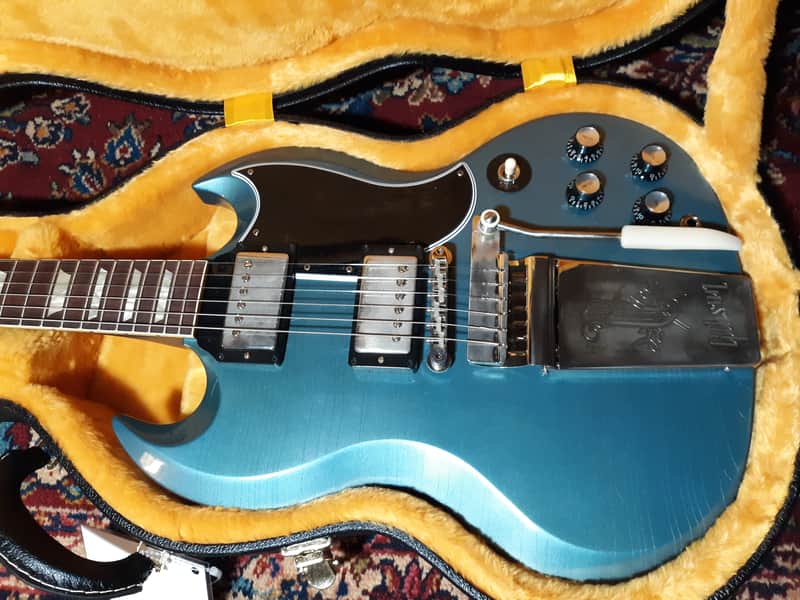 Gibson Custom Shop Murphy Lab '64 SG Standard Reissue with Maestro - Light Aged Pelham Blue !! image 1