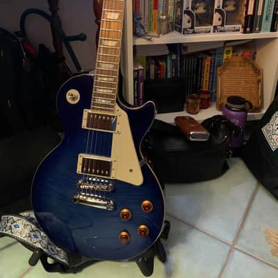Epiphone Les Paul Standard Quilt Plus Top PRO 2012 - Trans Blue image 5