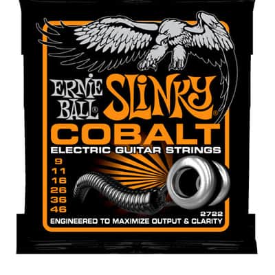 Ernie Ball EP02722 Cordes guitare électrique Cobalt 9-46 image 1