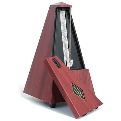 Wittner 845111 845/855 Series Maelzel Metronome Plastic Casing Mahogany Grain Design - No Bell image 4