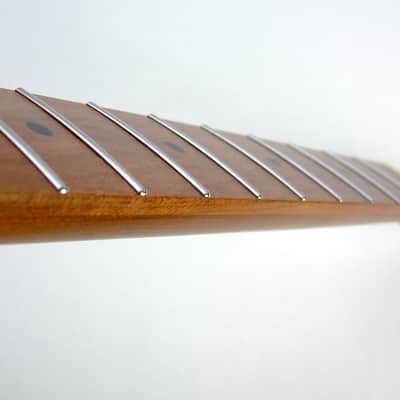 TELECASTER 22 STAINLESS ROUNDED Fret Ends/ Guitar Neck/Roast, fits/Warmoth, Fender TELE Roasted image 4