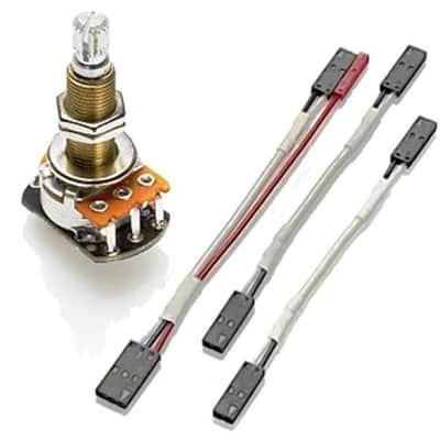 EMG 25K Long Shaft Volume Pot for Active Pickups w/ Solderless Quick Connectors