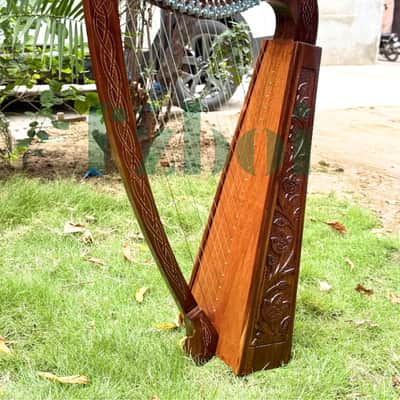 22 String Rosewood Celtic Lever Harp: Irish Lyre with Bag & Accessories image 2