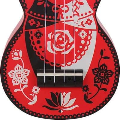 Mahalo MA1RD Art II Series Soprano Ukulele. Russian Doll Motiff