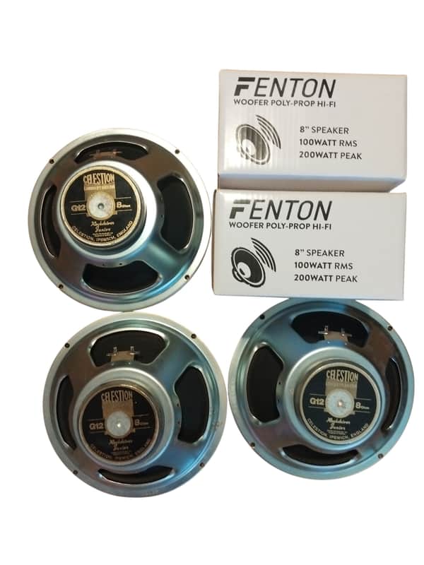 Lot de 5 enceintes Celestion G12 8ohm rock driver junior + FENTON 8" image 1