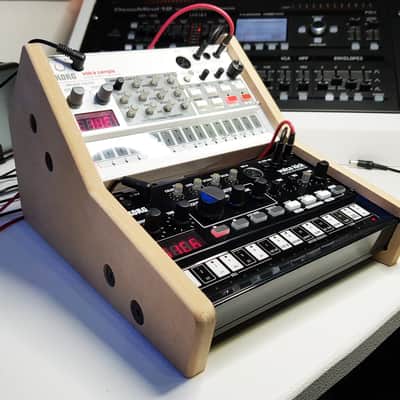Dual Korg Volca MDF Stand Precision Machined Series with Recess from Synths And Wood image 1