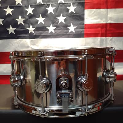 DW Collectors Series 6 1/2X14 stainless steel snare drum USA Collectors Series image 2