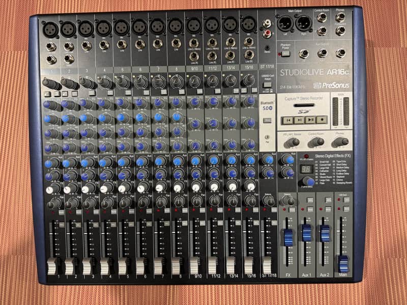 PreSonus StudioLive AR16c 18-Input Mixer / Digital Recorder / Audio Interface 2020 - Present - Gray / Blue image 1