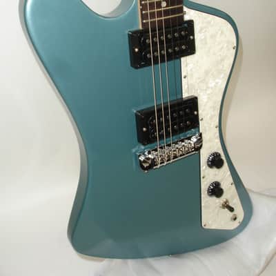 2017 Gibson S Series Firebird Zero Electric Guitar, Faded Pelham Blue w/ Bag image 3