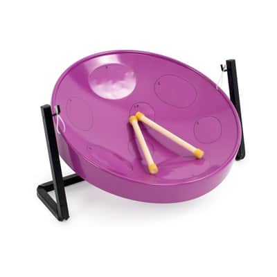 Panyard W1092 Jumbie Jam Educator Purple Steel Drum Pan 4-Pack with Metal Tube Table Stand image 2