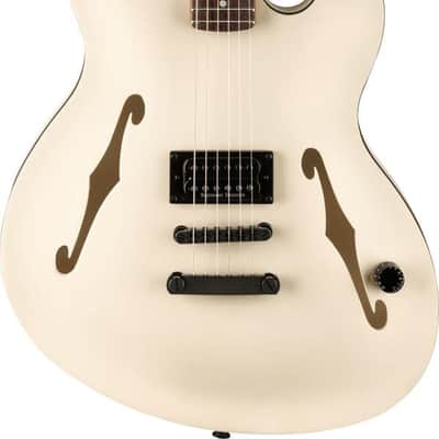 FENDER - Tom DeLonge Starcaster Rosewood Fingerboard Black Hardware Satin Olympic White - 0262370505 image 2