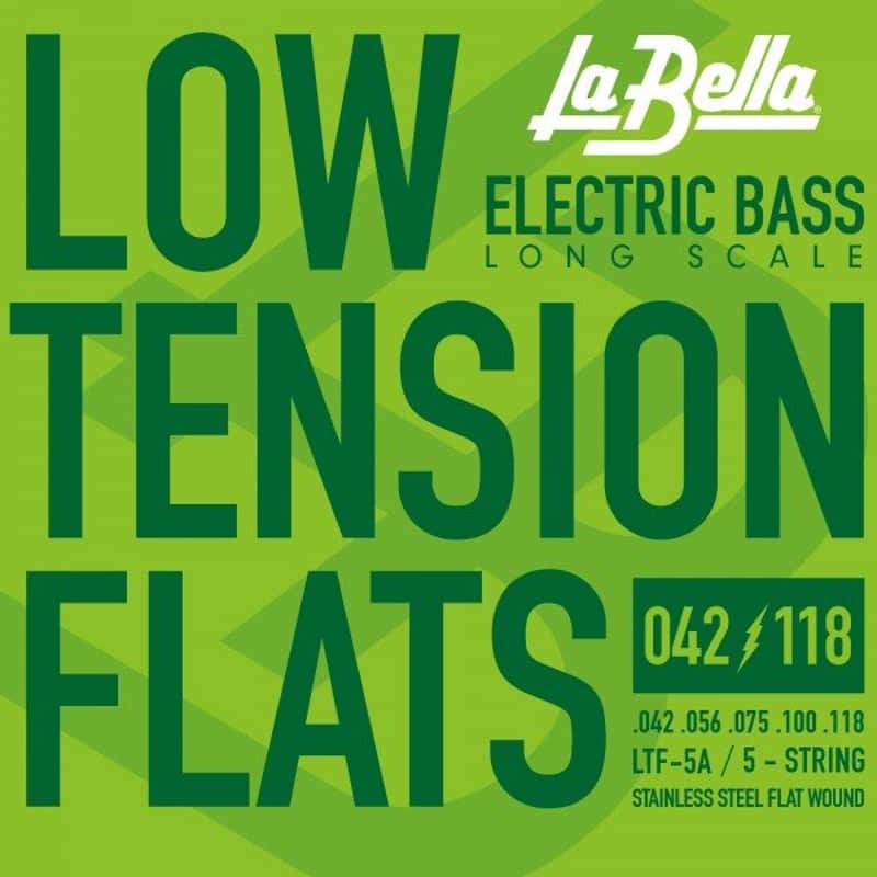 LA BELLA JUEGO DE CUERDAS PARA BAJO DE 5 CUERDAS LOW TENSION FLATS image 1