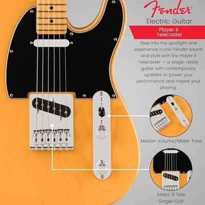 Fender Player II Telecaster Electric Guitar - Butterscotch Blonde with Maple Fingerboard image 9