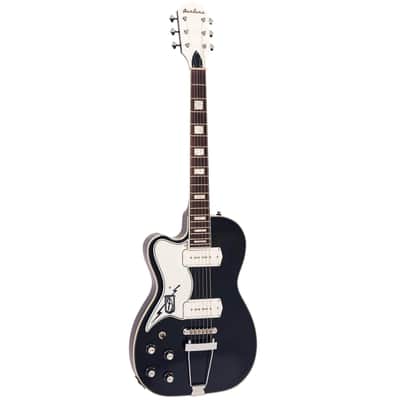 Airline Guitars Tuxedo Left Handed Black image 2